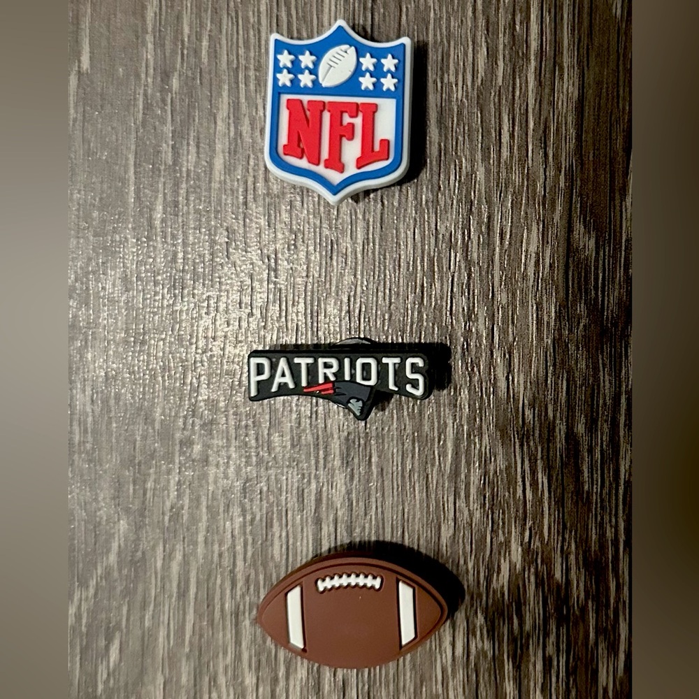 NFL New England Patriots Football Croc Charm Jibbitz